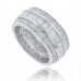 6.00 ct Ladies Round And Baguette Cut Diamond Eternity Wedding Band 